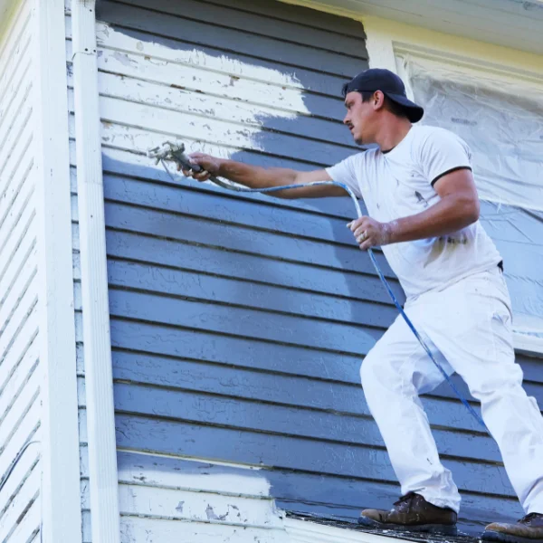 An image showing exterior house painting.