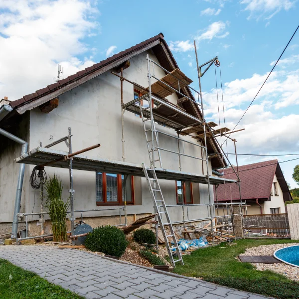 A picture showing structural repair framing.