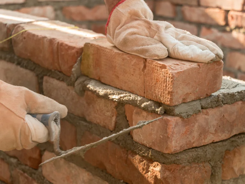 An image showing professional masonry work on a residential home.