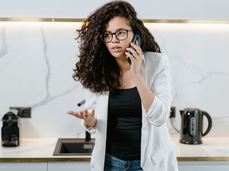 Image showing a person calling professional masonry contractors.