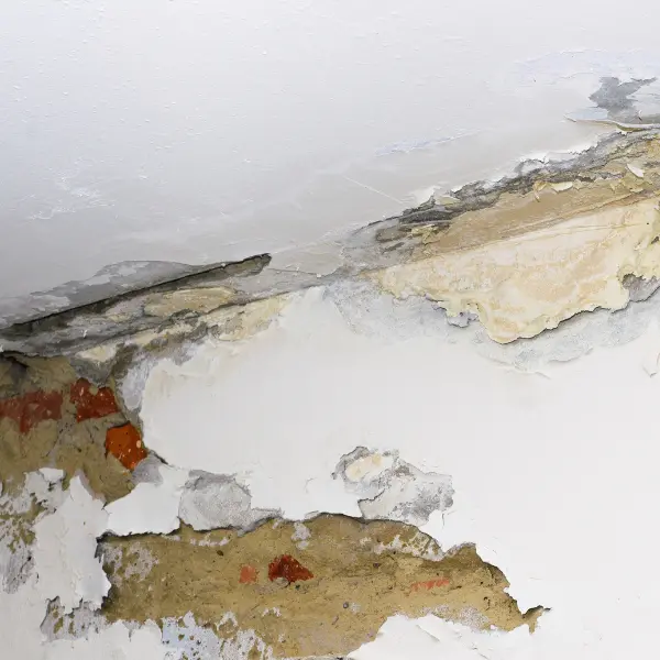 Image showing surface materials like brick or concrete peeling. 