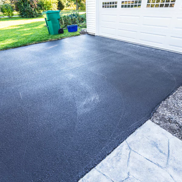 An image showing a house with a new driveway.